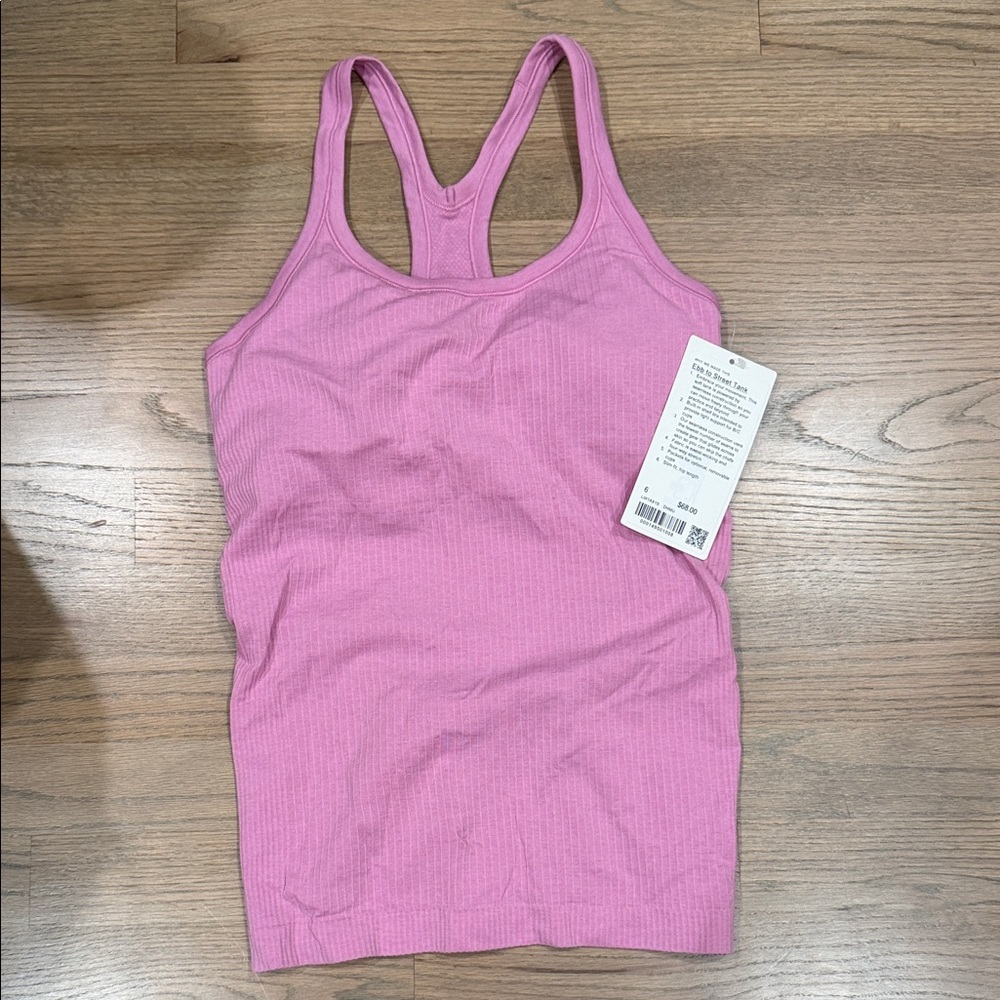 lululemon athletica Pink Ribbed Tank Top